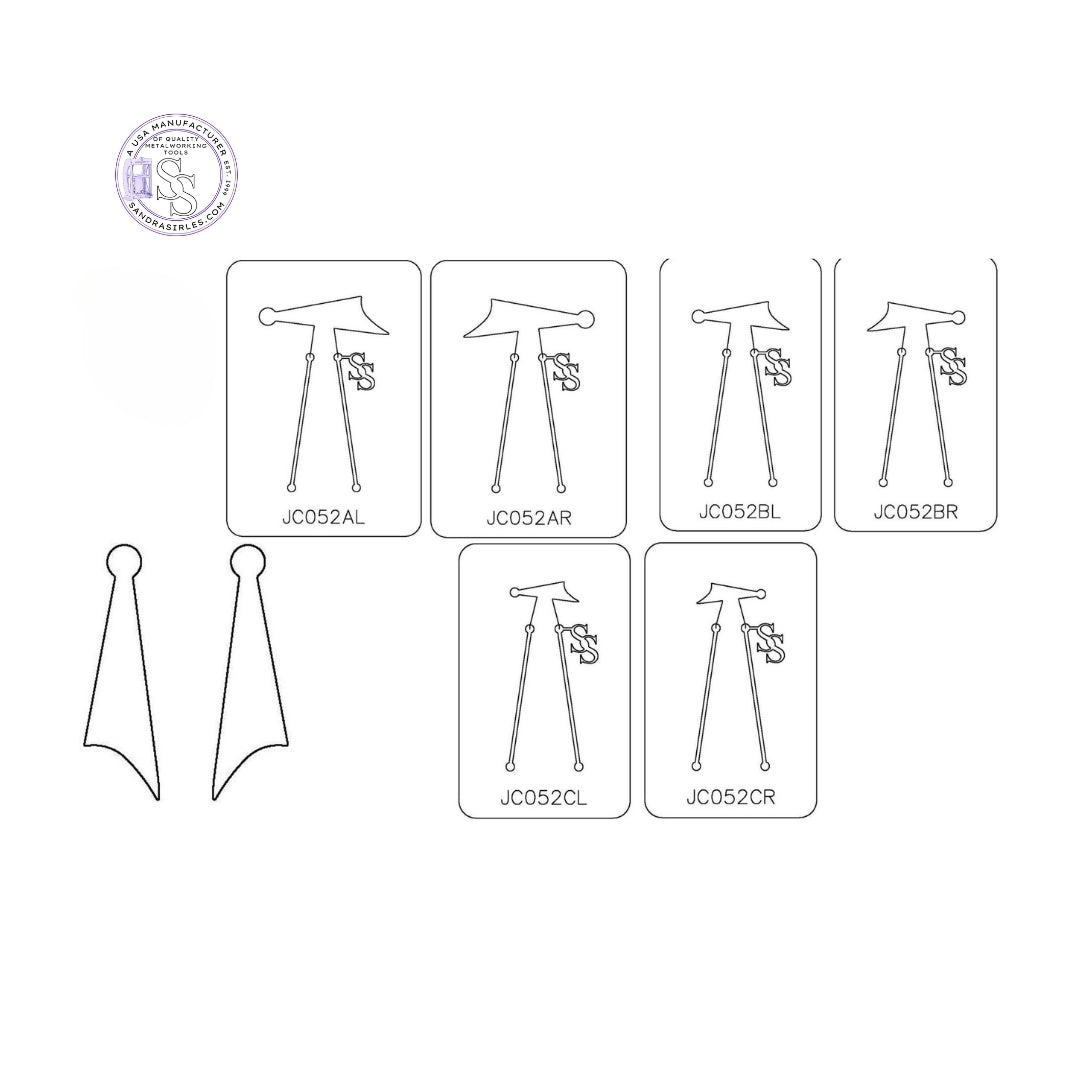 PANCAKE DIE JC052 COMPONENT EARRING LEFT OR RIGHT